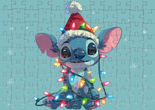 Stitch in a garland