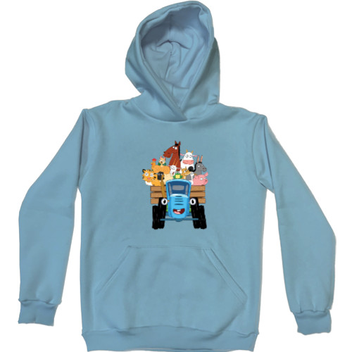 Kids' Premium Hoodie - Blue tractor 4 - Mfest