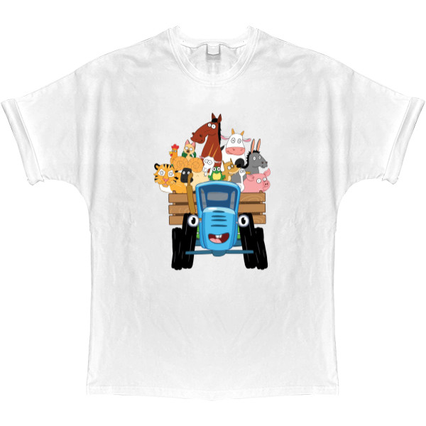 T-shirt Oversize - Blue tractor 4 - Mfest