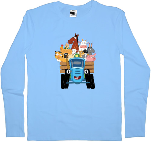 Kids' Longsleeve Shirt - Blue tractor 4 - Mfest