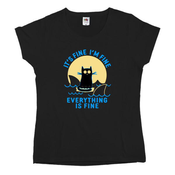 Women's T-shirt Fruit of the loom - It's fine i'm fine - Mfest