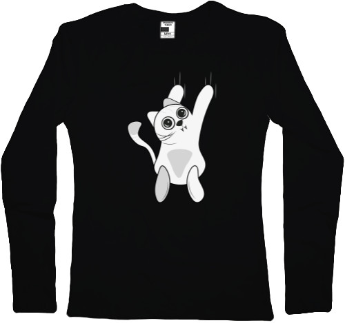 Women's Longsleeve Shirt - Scratchy Cat - Mfest