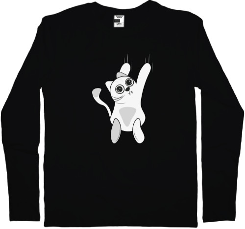 Men's Longsleeve Shirt - Scratchy Cat - Mfest