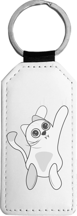 Rectangular Keychain - Scratchy Cat - Mfest