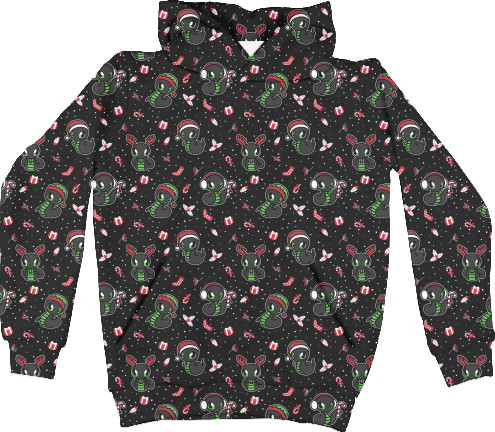 Kids' Hoodie 3D - New Year's snakes - Mfest