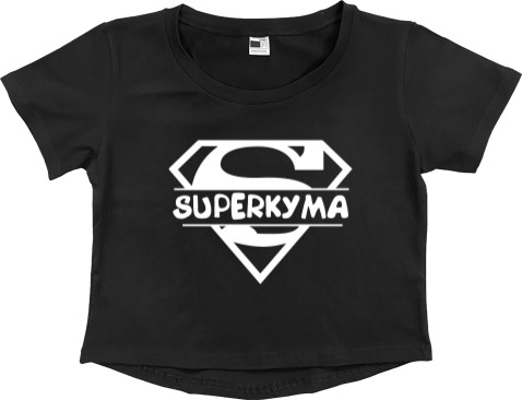 Women's Cropped Premium T-Shirt - Super godfather - Mfest