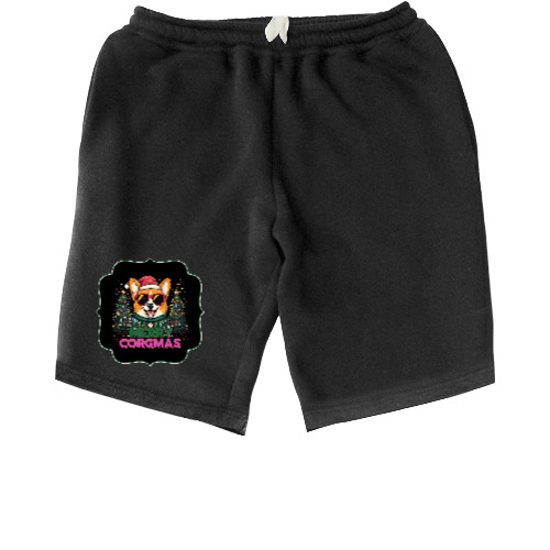 Kids' Shorts - New Year's Corgi Dog - Mfest