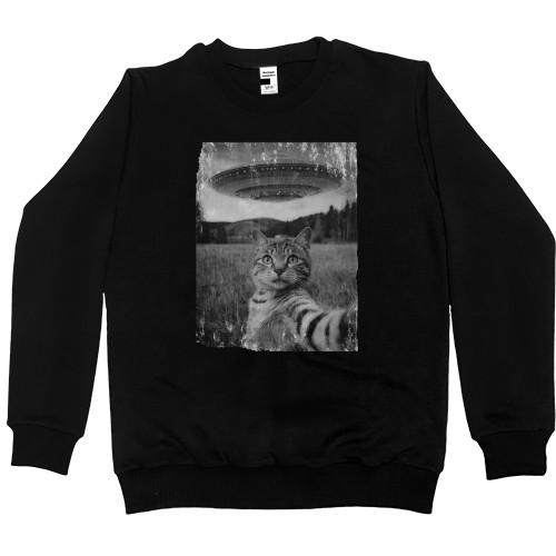 Women's Premium Sweatshirt - Cat & UFO - Mfest