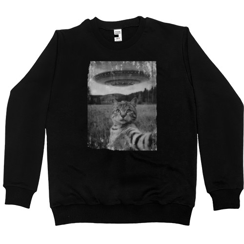 Men’s Premium Sweatshirt - Cat & UFO - Mfest