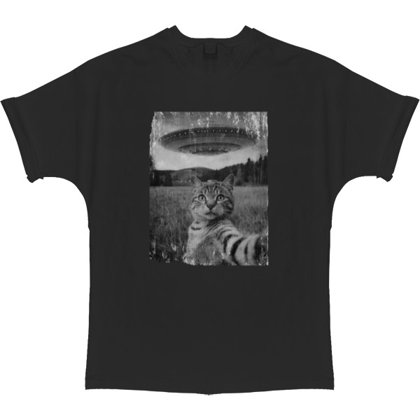 T-shirt Oversize - Cat & UFO - Mfest