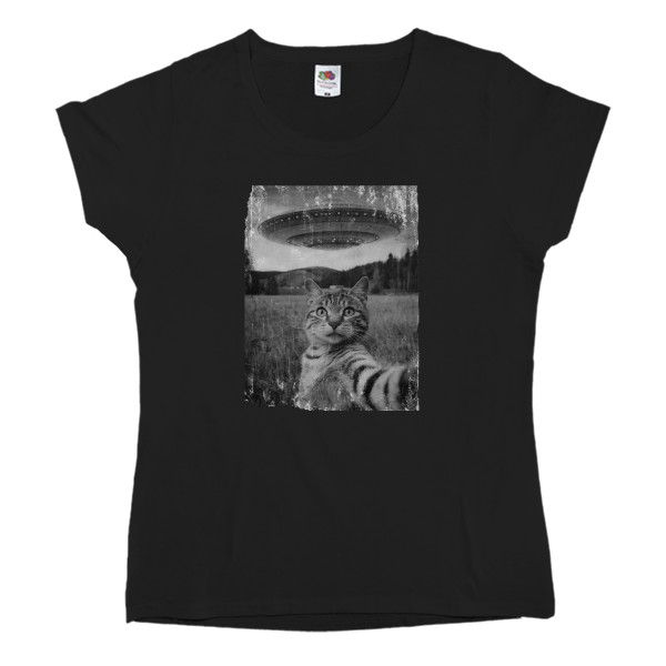 Women's T-shirt Fruit of the loom - Cat & UFO - Mfest