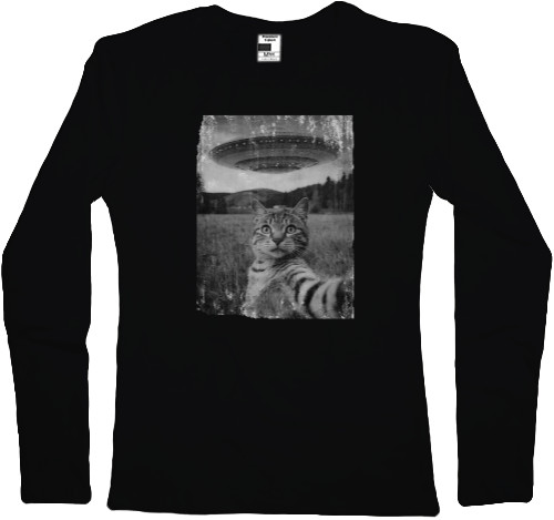 Women's Longsleeve Shirt - Cat & UFO - Mfest