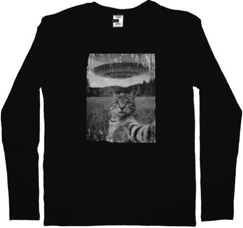 Kids' Longsleeve Shirt - Cat & UFO - Mfest