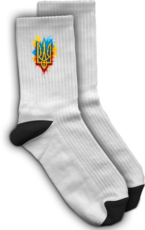 Socks - Герб України з плямами фарби - Mfest