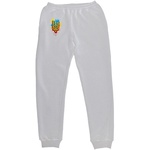 Men's Sweatpants - Герб України з плямами фарби - Mfest