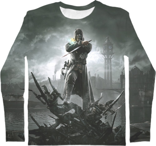 Kids' Longsleeve Shirt 3D - Dishonored 9 - Mfest