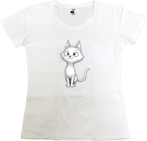 Women's Premium T-Shirt - Милий котик - Mfest