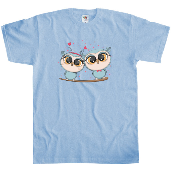 Men's T-Shirt Fruit of the loom - Owls in Love - Mfest