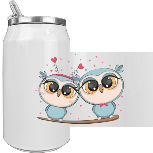 Aluminum Can - Owls in Love - Mfest