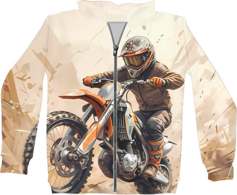 Мото - 3D Zip Hoodie Unisex - Racer - Mfest