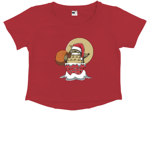 Kids' Premium Cropped T-Shirt - My Neighbor Santa - Mfest