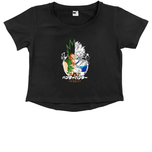 Kids' Premium Cropped T-Shirt - Gon Friss and Killua Zoldyck - Mfest