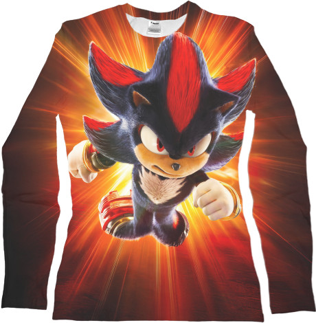 Women's Longsleeve Shirt 3D - Shadow Sonic the Hedgehog 3 - Mfest