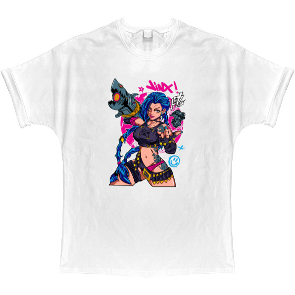 T-shirt Oversize - Jinx in League of Legends - Mfest