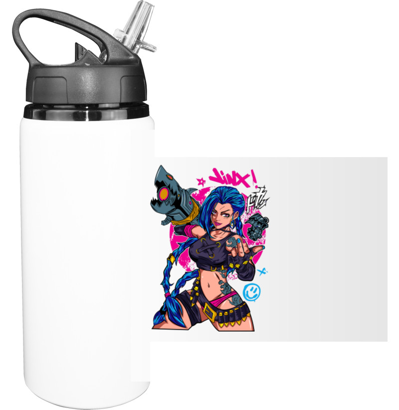 Sport Water Bottle - Jinx in League of Legends - Mfest