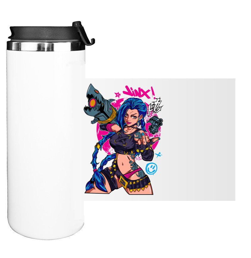 Water Bottle on Tumbler - Jinx in League of Legends - Mfest