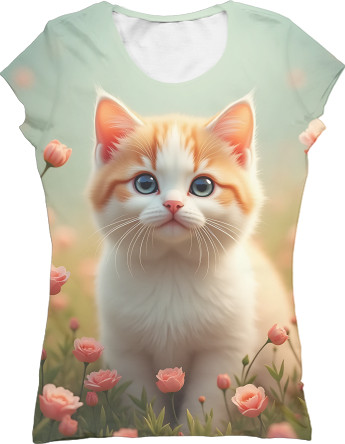 Women's T-Shirt 3D - Миле кошеня - Mfest