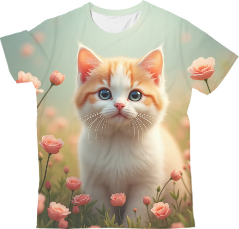 Коты и Кошки - T-shirt 3D Children - Миле кошеня - Mfest