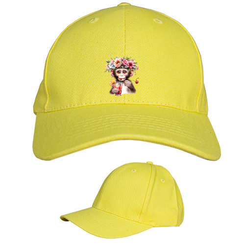 Kids' Baseball Cap 6-panel - Monkey with a cocktail - Mfest