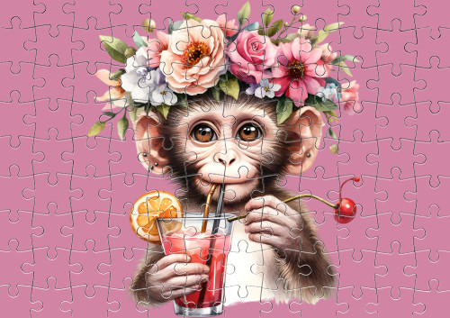 Monkey with a cocktail