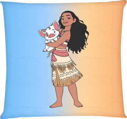 Square Throw Pillow - Moana 2 - Mfest