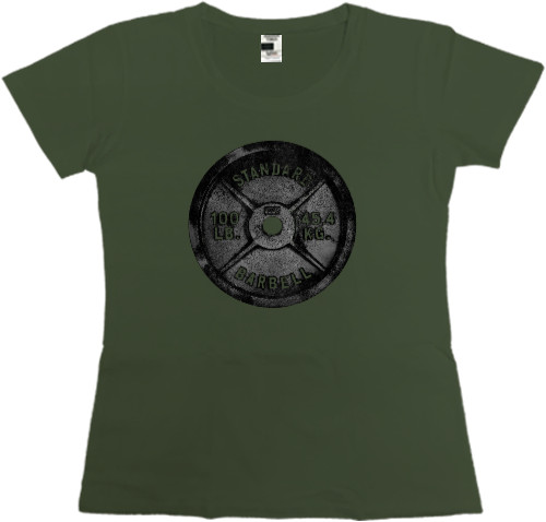 Women's Premium T-Shirt - Barbell Disk - Mfest