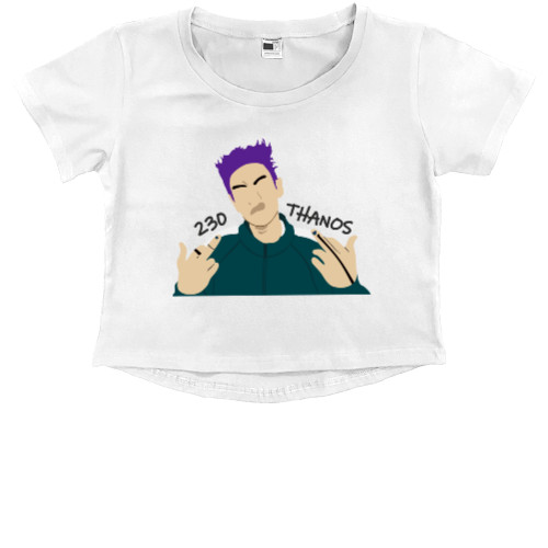 Kids' Premium Cropped T-Shirt - Squid Game Thanos 3 - Mfest