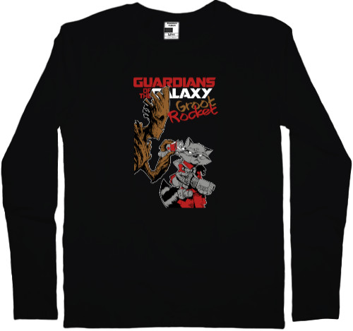 Men's Longsleeve Shirt - Rocket Raccoon and Groot - Mfest