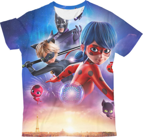 Kids' T-Shirt 3D - Lady Bug and Super Kit 3 - Mfest