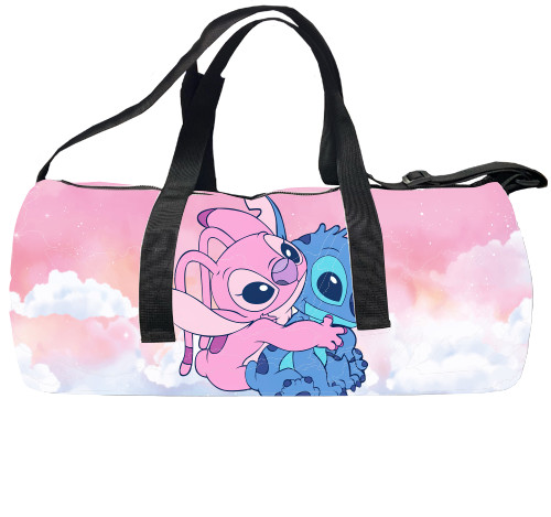 Sports bag 3D - Stich i Angel 2 - Mfest