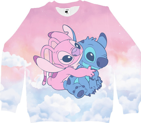 Kids' Sweatshirt 3D - Stich i Angel 2 - Mfest