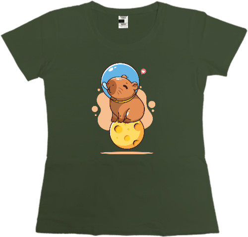 Women's Premium T-Shirt - Capybara astronaut - Mfest