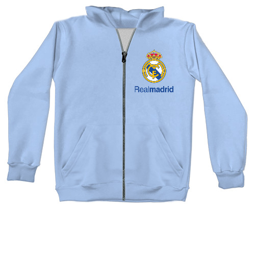 Unisex Zip-through Hoodie - Real Madrid Logo - Mfest