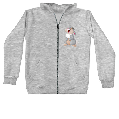 Kids' Zip-through Hoodie - Bunny 2 - Mfest