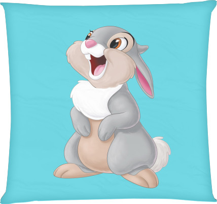 Square Throw Pillow - Bunny 2 - Mfest