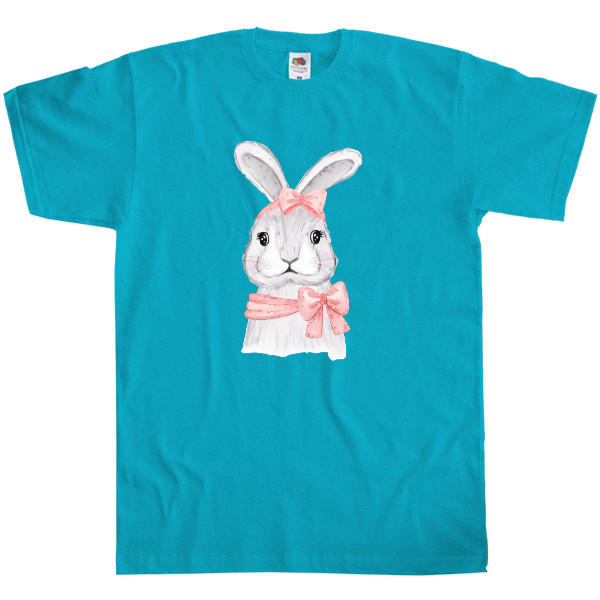 Men's T-Shirt Fruit of the loom - Bunny with a bow - Mfest