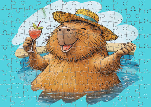 Puzzle - Capybara with a glass - Mfest