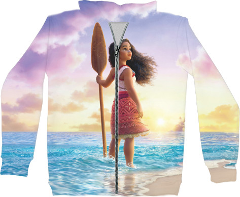 Kids' Zip-through Hoodie 3D - Moana 2 - Mfest