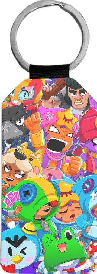 Брелок прямокутний - Бійці Brawl Stars - Mfest