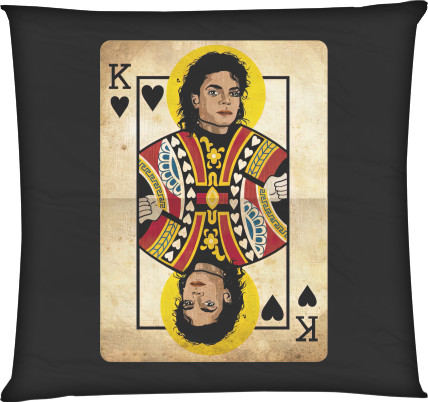 Square Throw Pillow - Michael Jackson playing card - Mfest